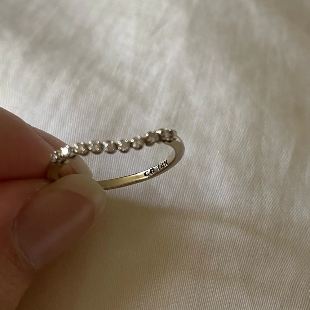 Catbird One O’clock Tennis Ring in White Gold